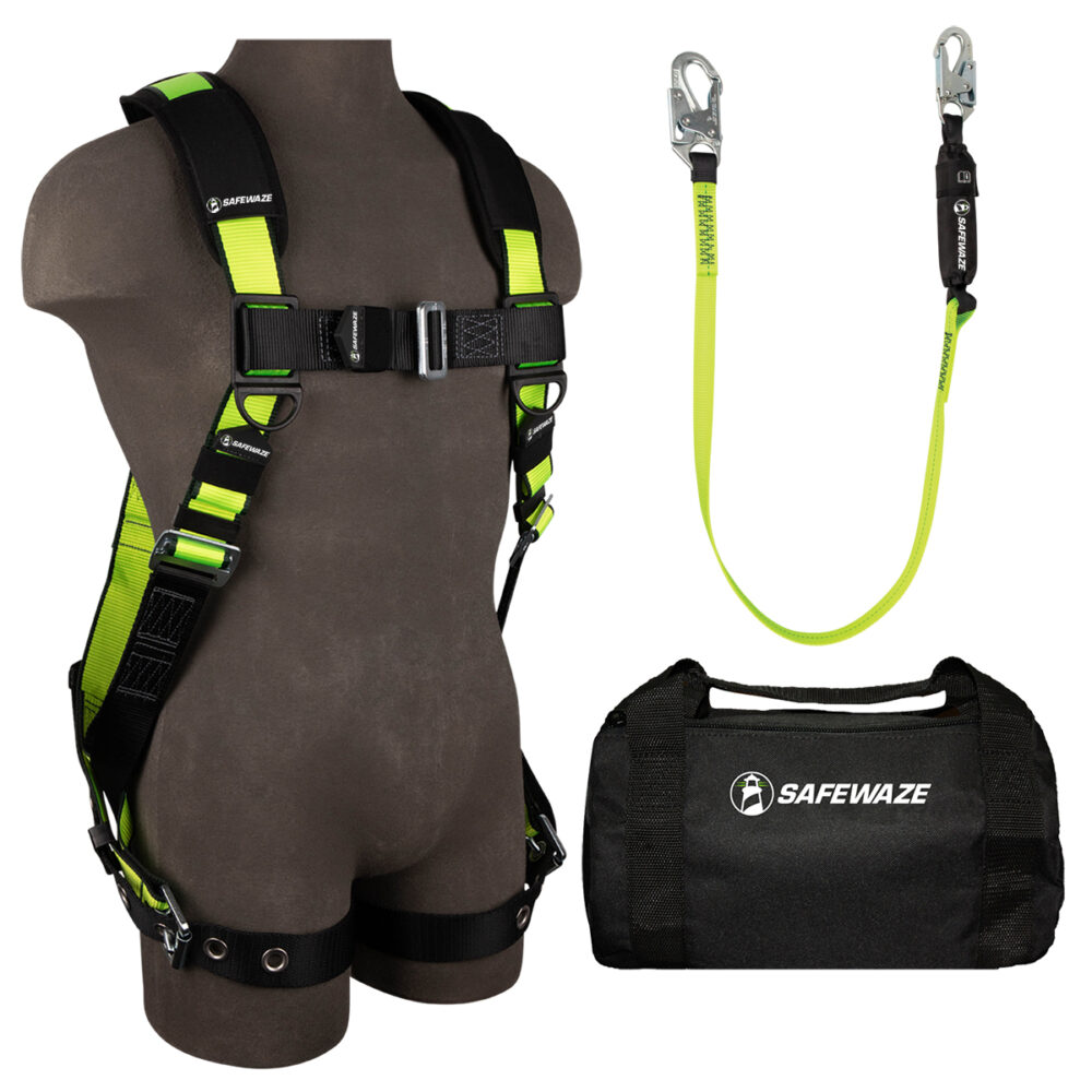 Safewaze FS141-2X PRO Bag Combo: FS185-2X Harness, FS560 Lanyard, FS8125 Bag