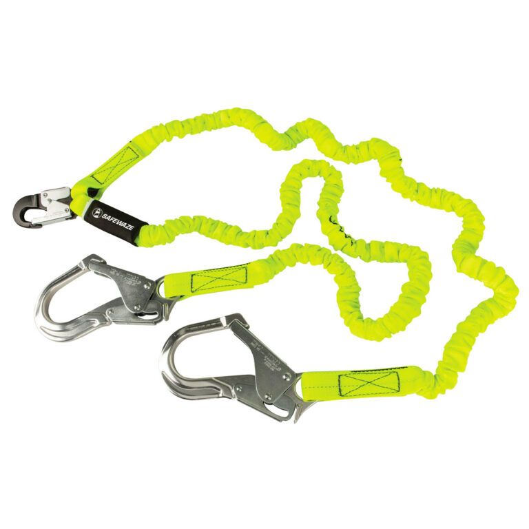 PRO 6' Stretch Internal Energy Absorbing Lanyard: Dual Leg, Alu Rebar ...