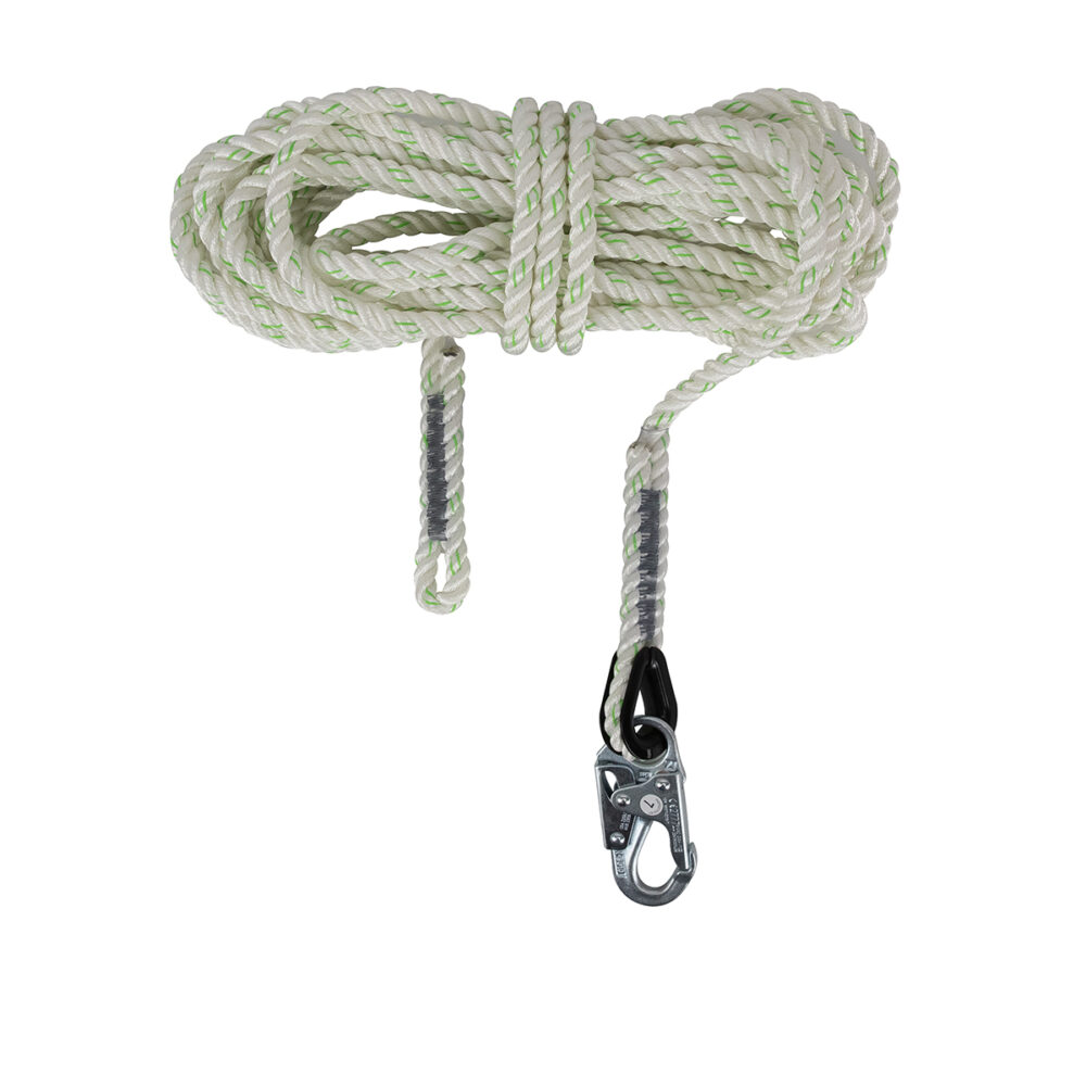 PRO Vertical Lifeline Assembly: Snap Hook, Rope Grab