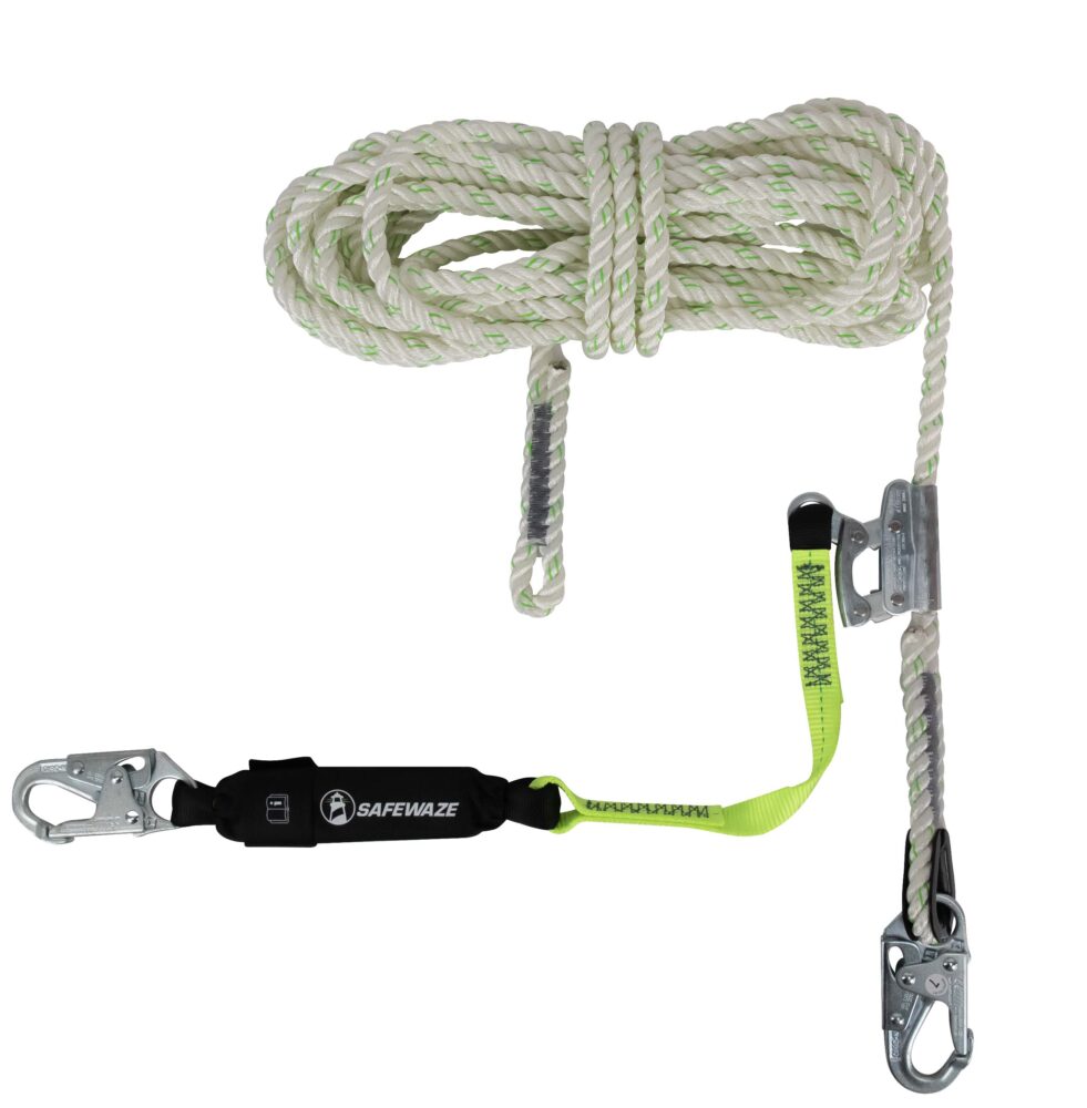 PRO 50' Vertical Lifeline Assembly: Snap Hook, Rope Grab, EA