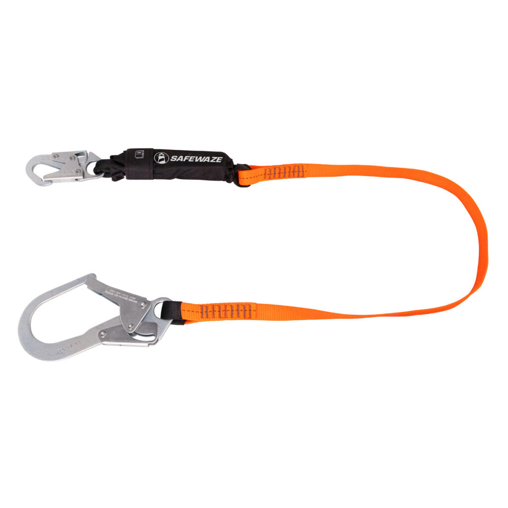 PRO Energy Absorbing Lanyard: Dual Leg, Rebar Hook | Safewaze