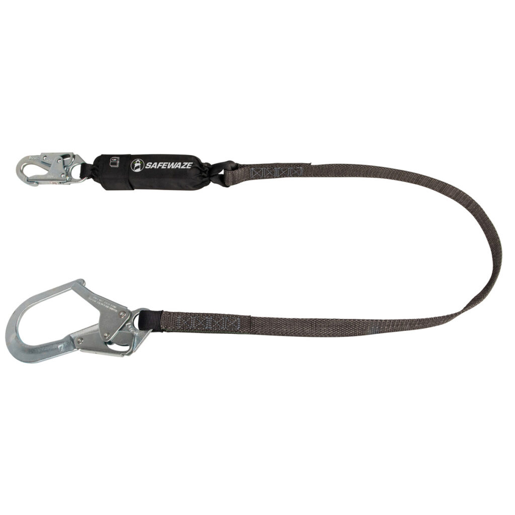 V-Line 6' Energy Absorbing Lanyard: Dual Leg, Rebar Hooks | Safewaze