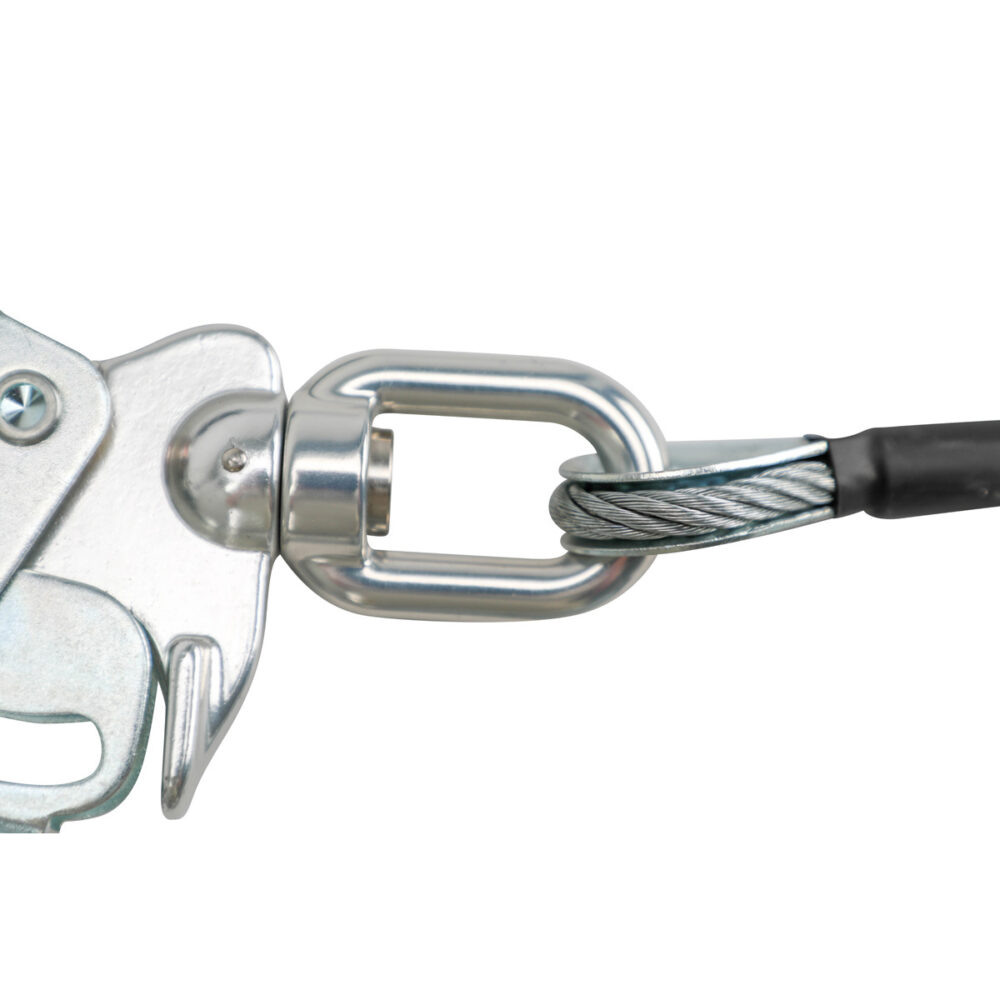 KwikSafety Rebar Romeo Rebar Chain Assembly (Self-Locking Hooks) ANSI Osha Lightweight Steel Positioning Safety Lanyard - Model No.: KS7708