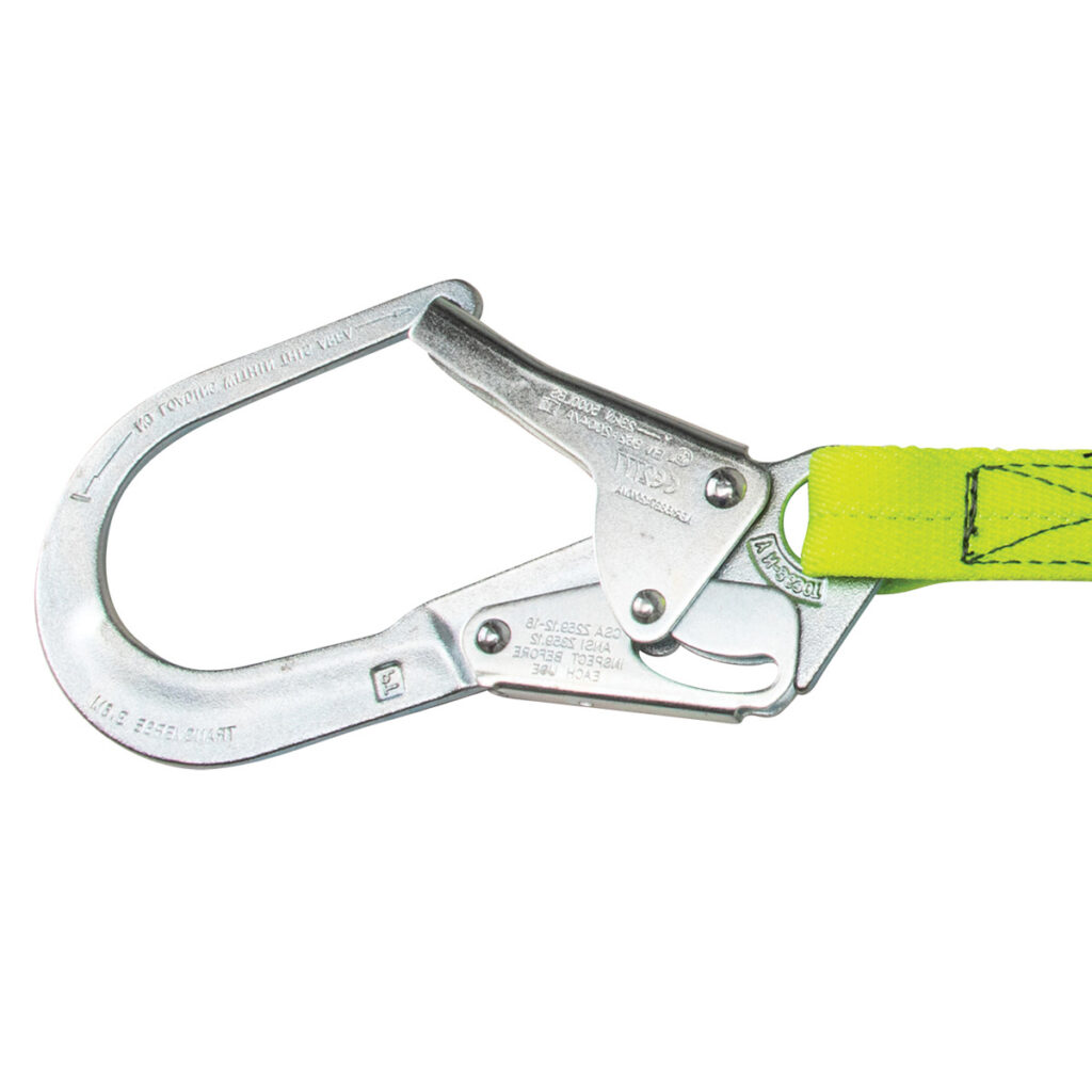 PRO 6' Stretch Internal Energy Absorbing Lanyard: Dual Leg, Rebar Hooks ...