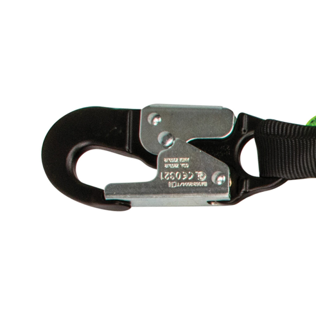 PRO 6' Stretch Internal Energy Absorbing Lanyard: Dual Leg, O-Ring, Alu ...