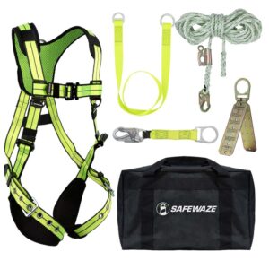 PRO+ Bag Roof Kit: FS-FLEX185 Harness, FS700-50GA VLL, FS813 Extender, FS811-20 Strap, FS870 Anchor, FS8175 Bag