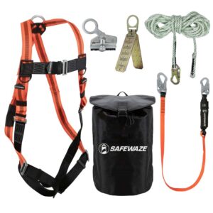 V-Line Bag Roof Kit: FS99280-E Harness, FS700-50 VLL, FS1118-DC Grab, FS88560-E Lanyard, FS870 Anchor, FS8185 Bag