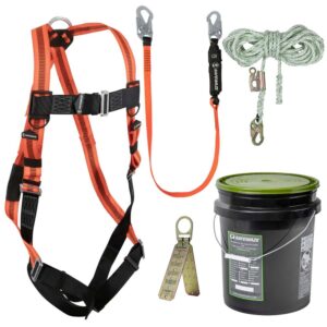 V-Line Bucket Roof Kit: FS99280-E Harness, FS700-50GA VLL, FS88560-E Lanyard, FS870 Anchor