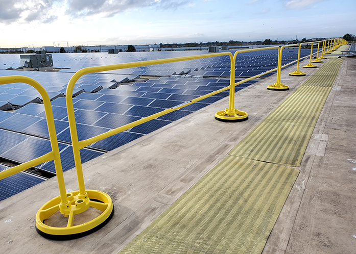 Guardrails protecting from a solar installation