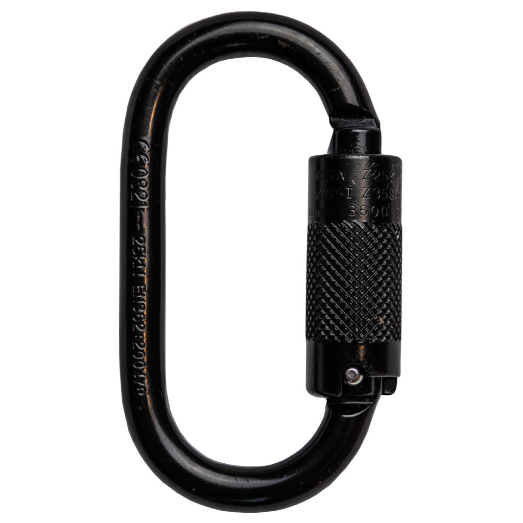 Oval Steel Triple Lock Carabiner Safewaze