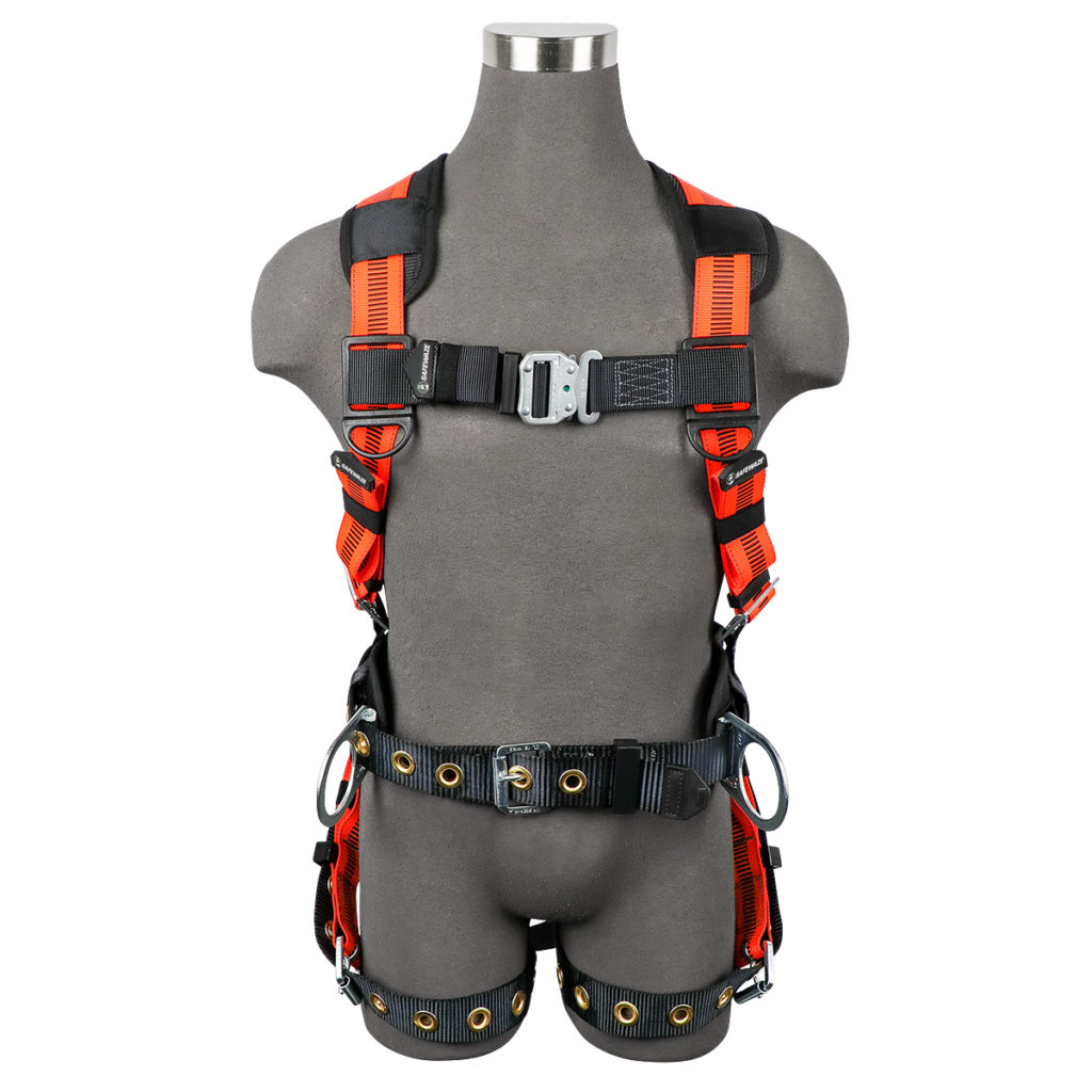 V-Line Construction Harness: 3D, QC Chest, TB Legs | Safewaze