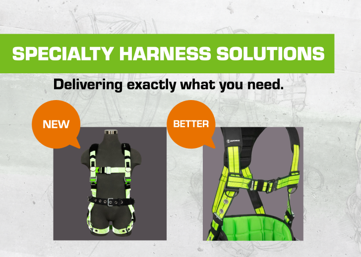 Photo of new and improved specialty harnesses