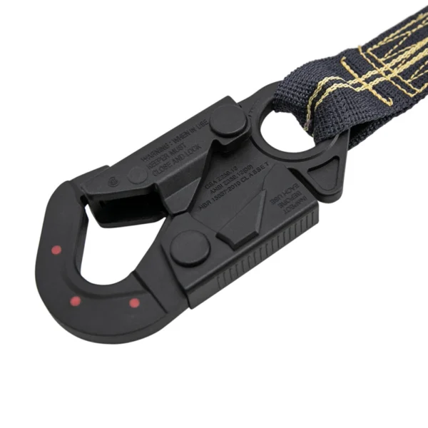 Arc Flash 4'-6' Adjustable Web Restraint Lanyard: Aramid, DE Snap Hooks - Image 2