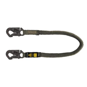 Arc Flash 6' Stretch Internal Energy Absorbing Lanyard: Aramid, DE Snap Hook