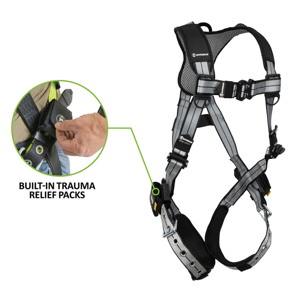PRO+ Slate Full Body Harness: Alu 1D, Alu QC Chest, TB Legs, Trauma Relief